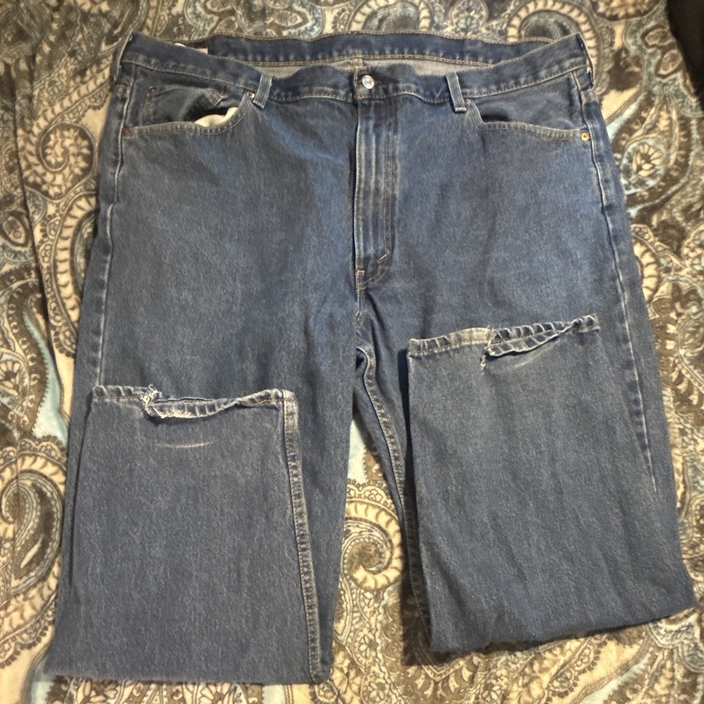 Levi's 500 Series Men's Blue Denim Relaxed Fit Jeans Mid Rise 5-Pocket